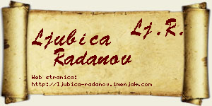 Ljubica Radanov vizit kartica